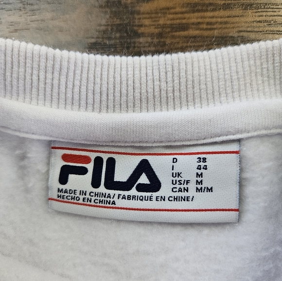FILA Women's Natalie French Terry Crewneck Sweatshirt Size Medium - Picture 6 of 6